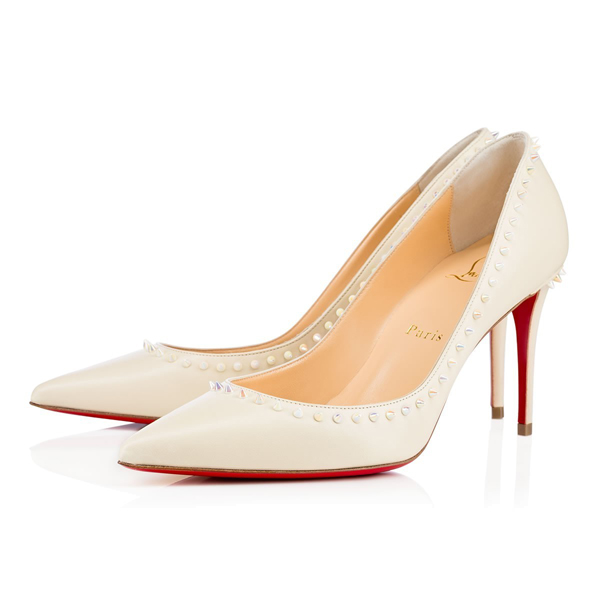 2016新作春コーデ  クリスチャン ルブタンスーパーコピー Christian Louboutin ★Anjalina アイボリーxマルチスパイク